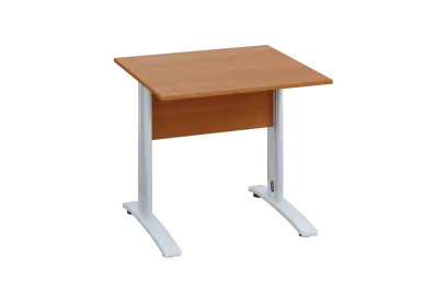 EPK 28 - 8 stůl kancelářský, kovová podnož bílá, deska 25 mm, široký 800 mm, olše jantar